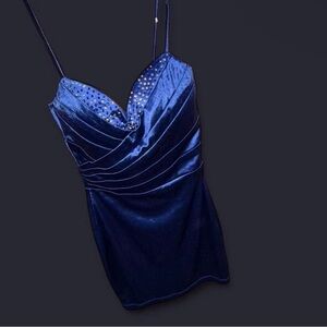 Windsor Royal Blue Satin Dress